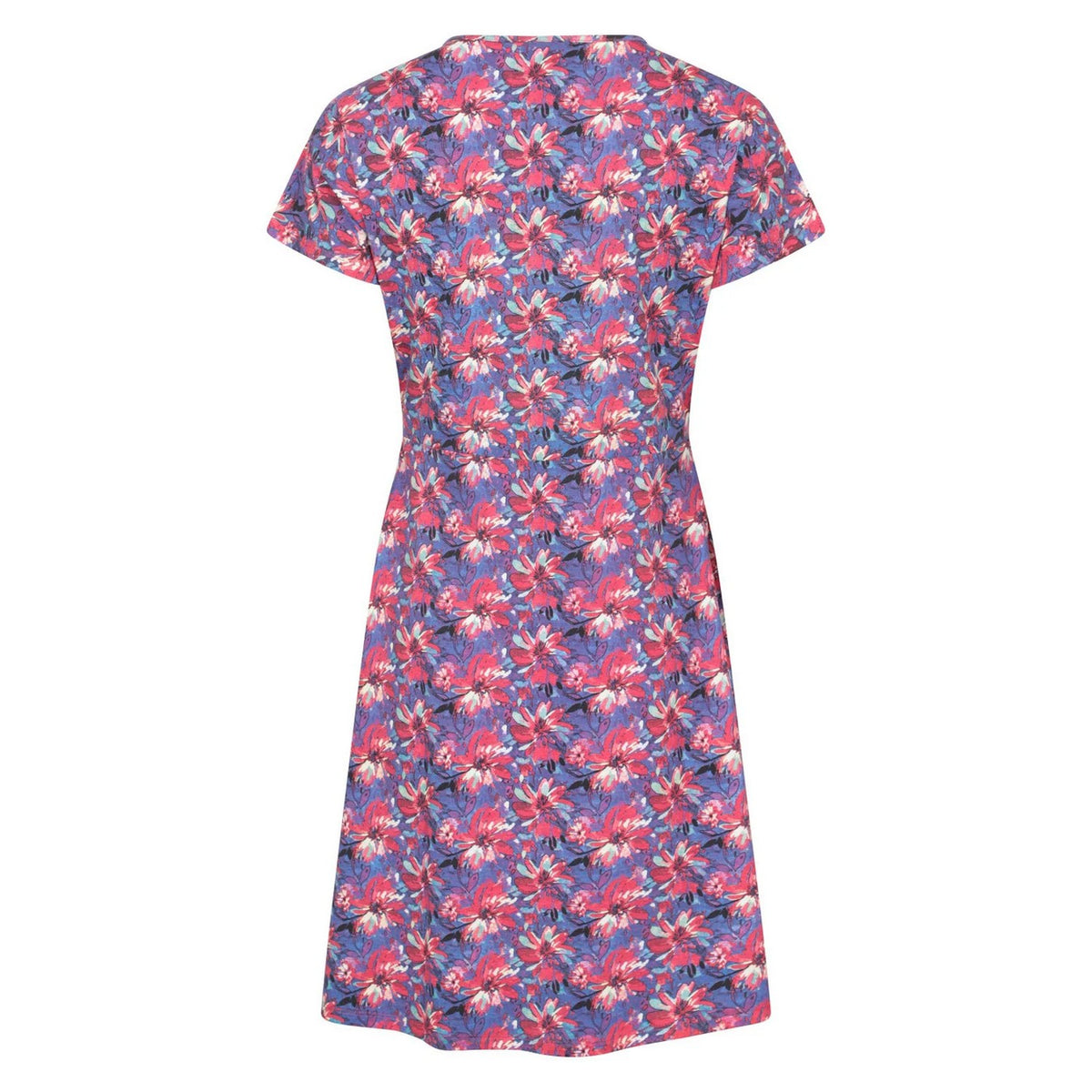 Red - Back - Mountain Warehouse Womens-Ladies Essentials Lora Flowers Skater Dress