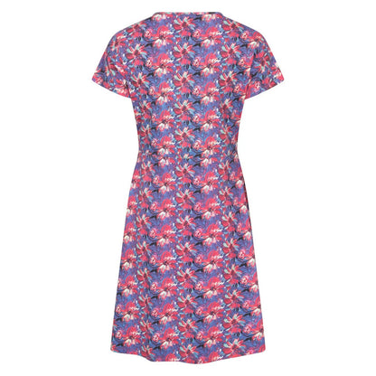Red - Back - Mountain Warehouse Womens-Ladies Essentials Lora Flowers Skater Dress