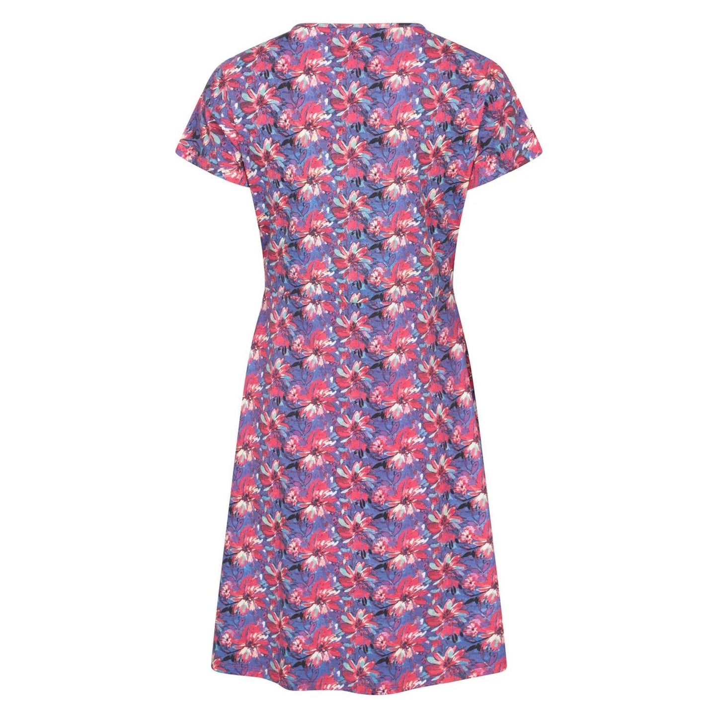 Red - Back - Mountain Warehouse Womens-Ladies Essentials Lora Flowers Skater Dress