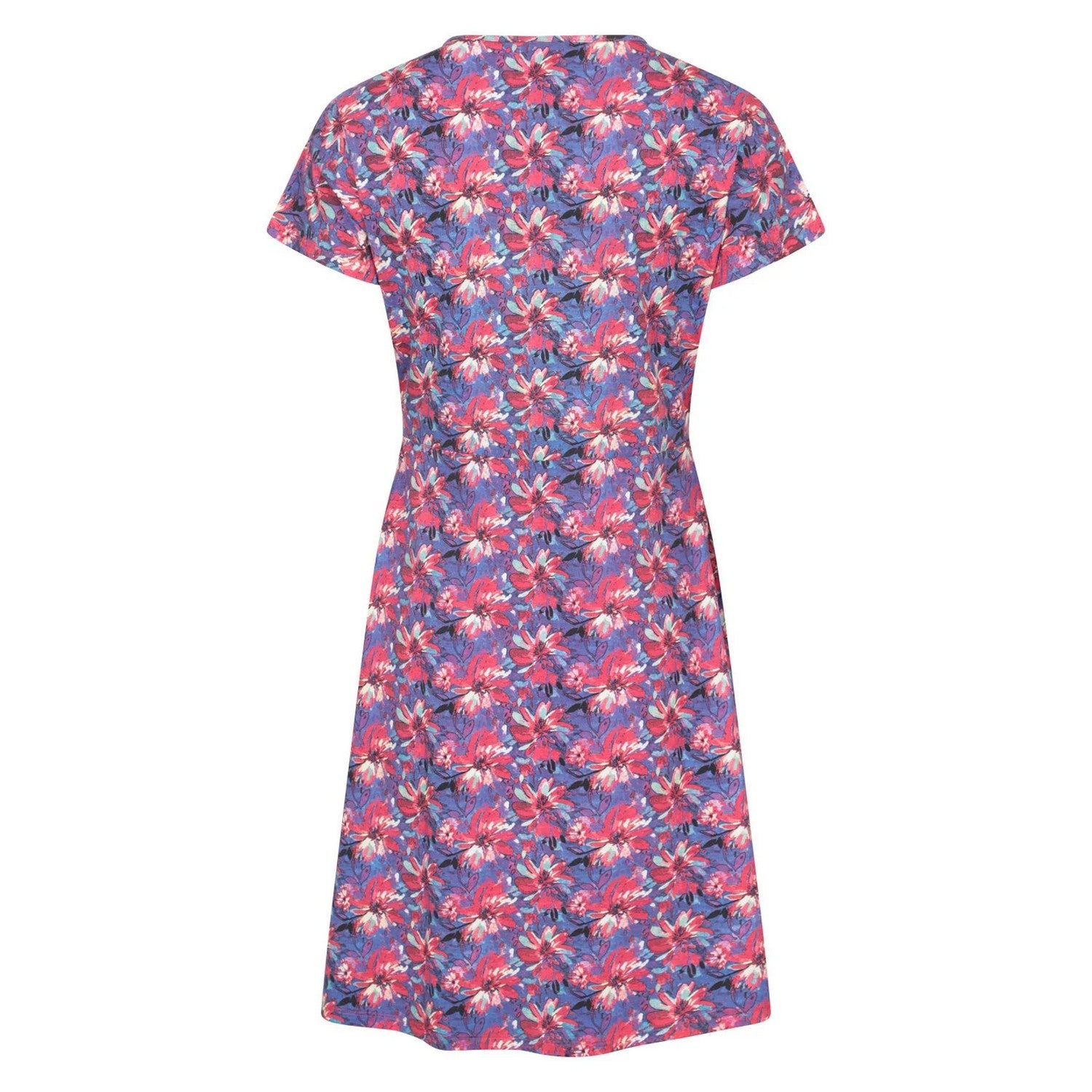 Red - Back - Mountain Warehouse Womens-Ladies Essentials Lora Flowers Skater Dress