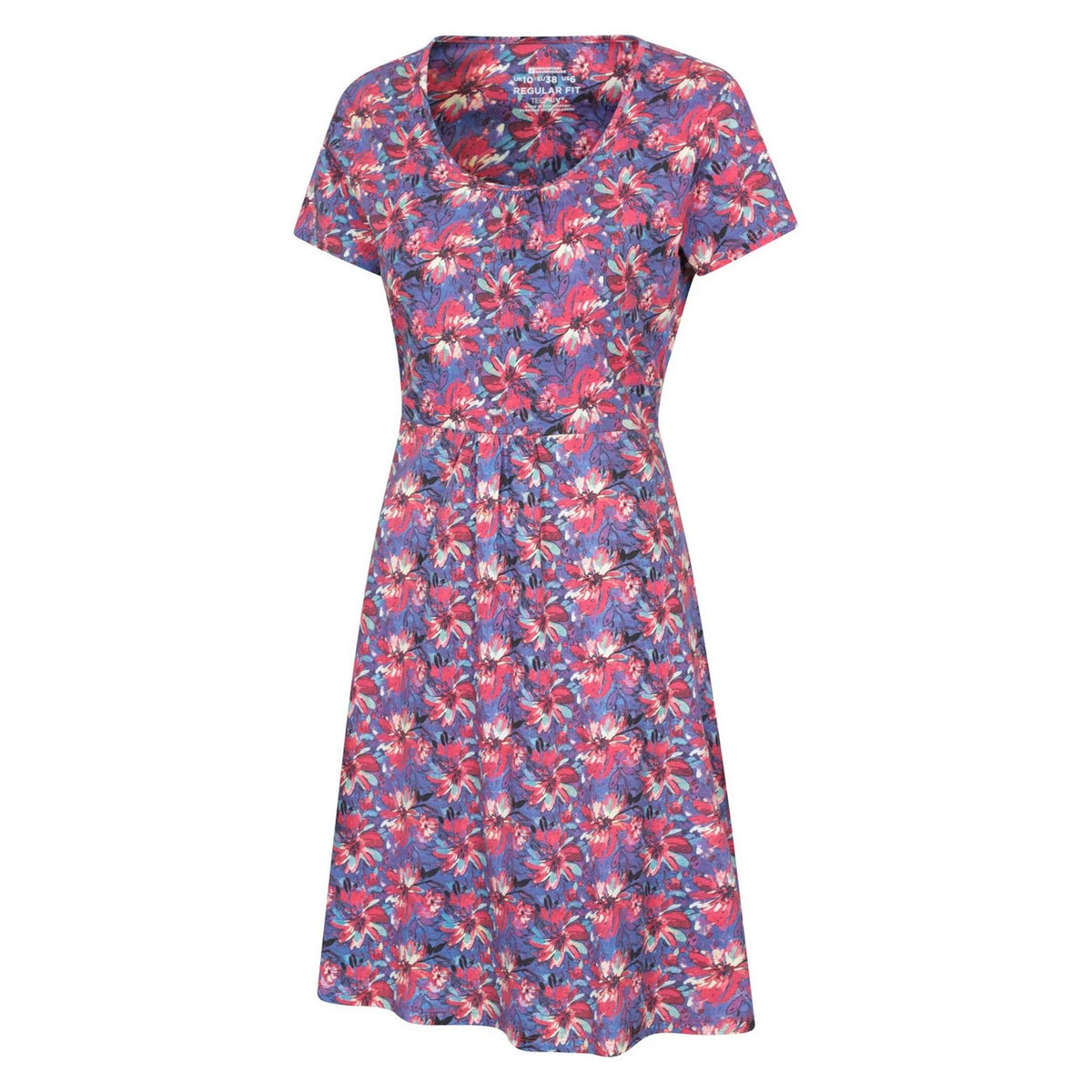 Red - Side - Mountain Warehouse Womens-Ladies Essentials Lora Flowers Skater Dress