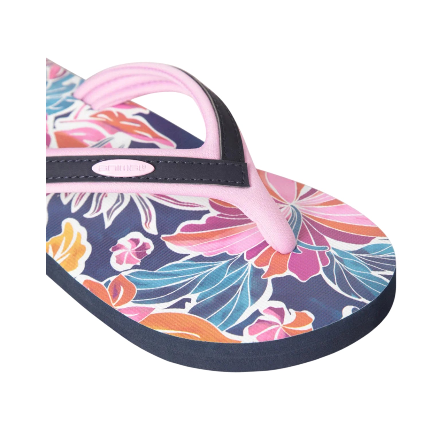 Dusky Purple - Lifestyle - Animal Womens-Ladies Swish Flowers Flip Flops