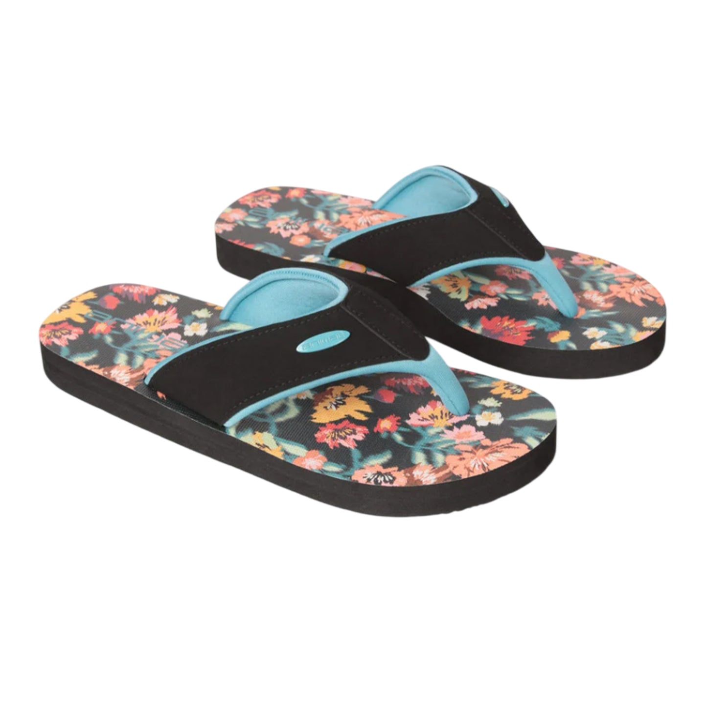 Red - Front - Animal Womens-Ladies Swish Floral Flip Flops