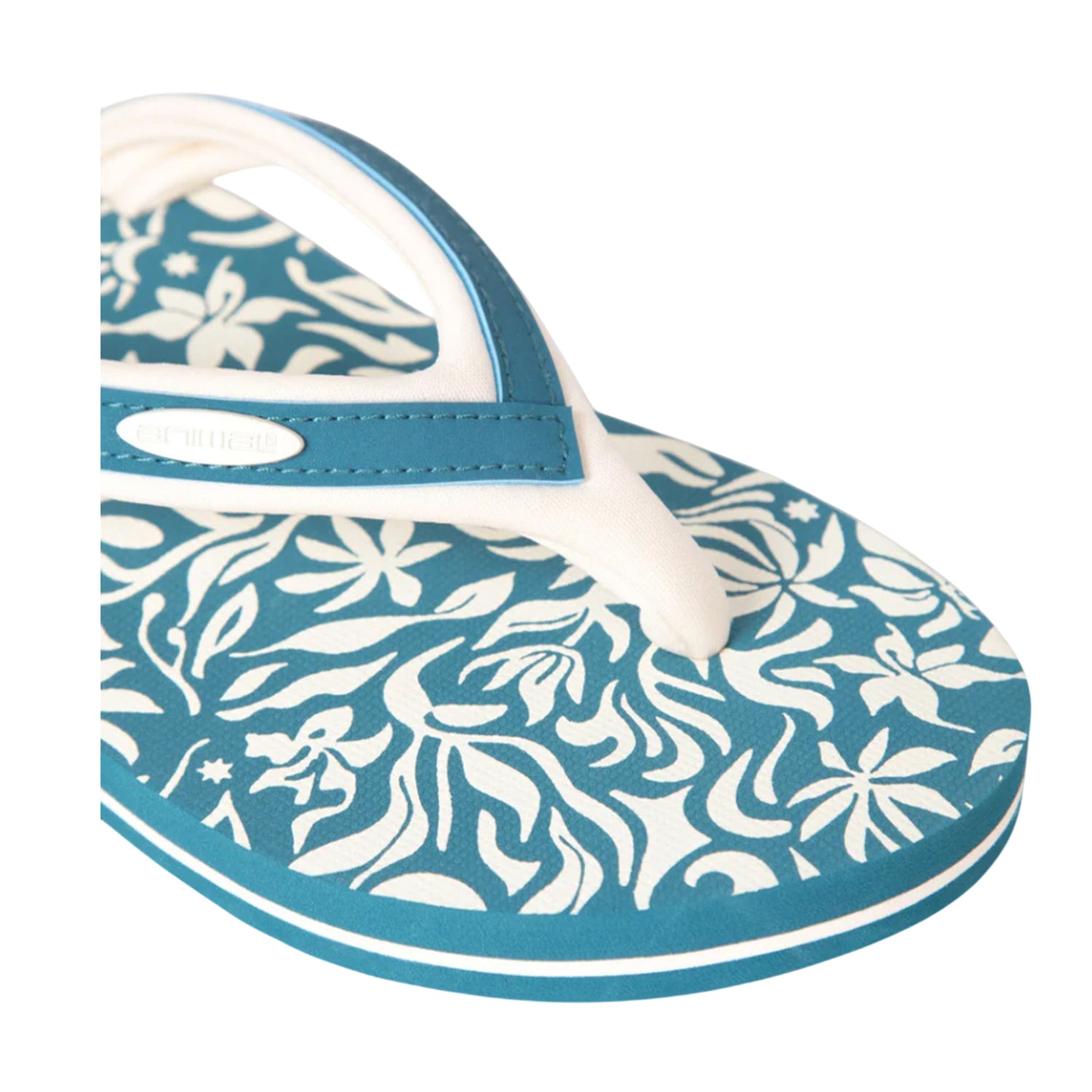 Turquoise - Lifestyle - Animal Womens-Ladies Swish Patterned Flip Flops