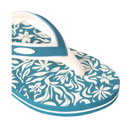 Turquoise - Lifestyle - Animal Womens-Ladies Swish Patterned Flip Flops