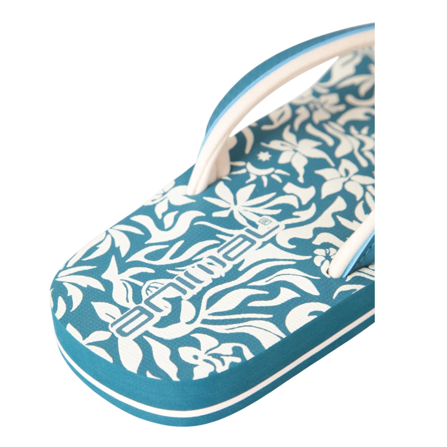 Turquoise - Pack Shot - Animal Womens-Ladies Swish Patterned Flip Flops