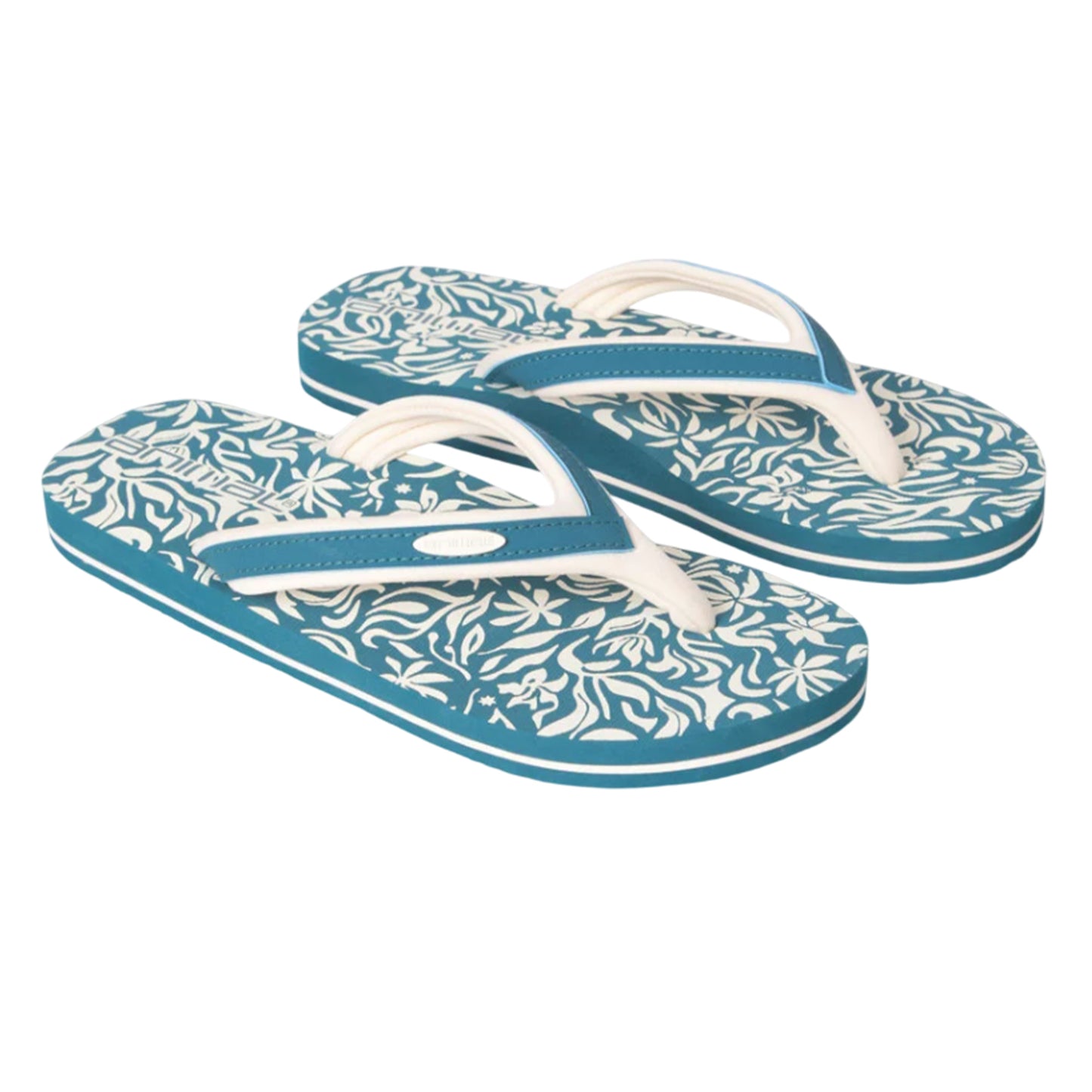 Turquoise - Front - Animal Womens-Ladies Swish Patterned Flip Flops