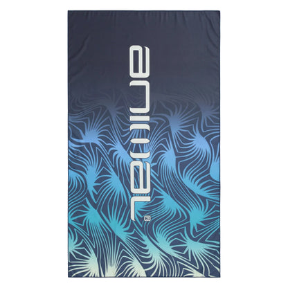 Black - Front - Animal Patterned Travel Microfibre Towel