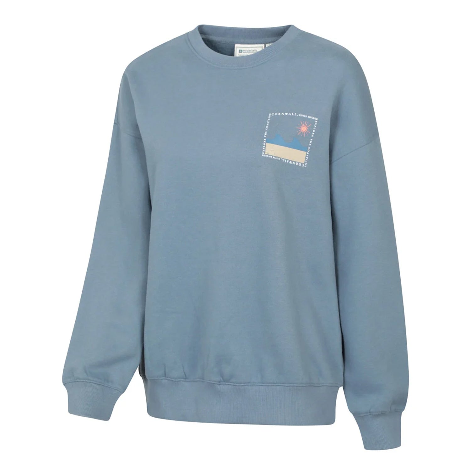 Blue - Side - Mountain Warehouse Womens-Ladies Tidal Wave Relaxed Fit Sweatshirt