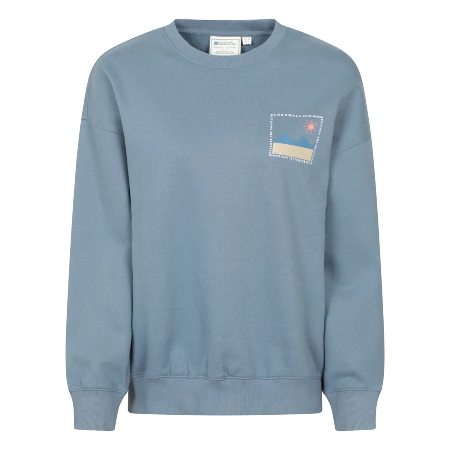 Blue - Front - Mountain Warehouse Womens-Ladies Tidal Wave Relaxed Fit Sweatshirt