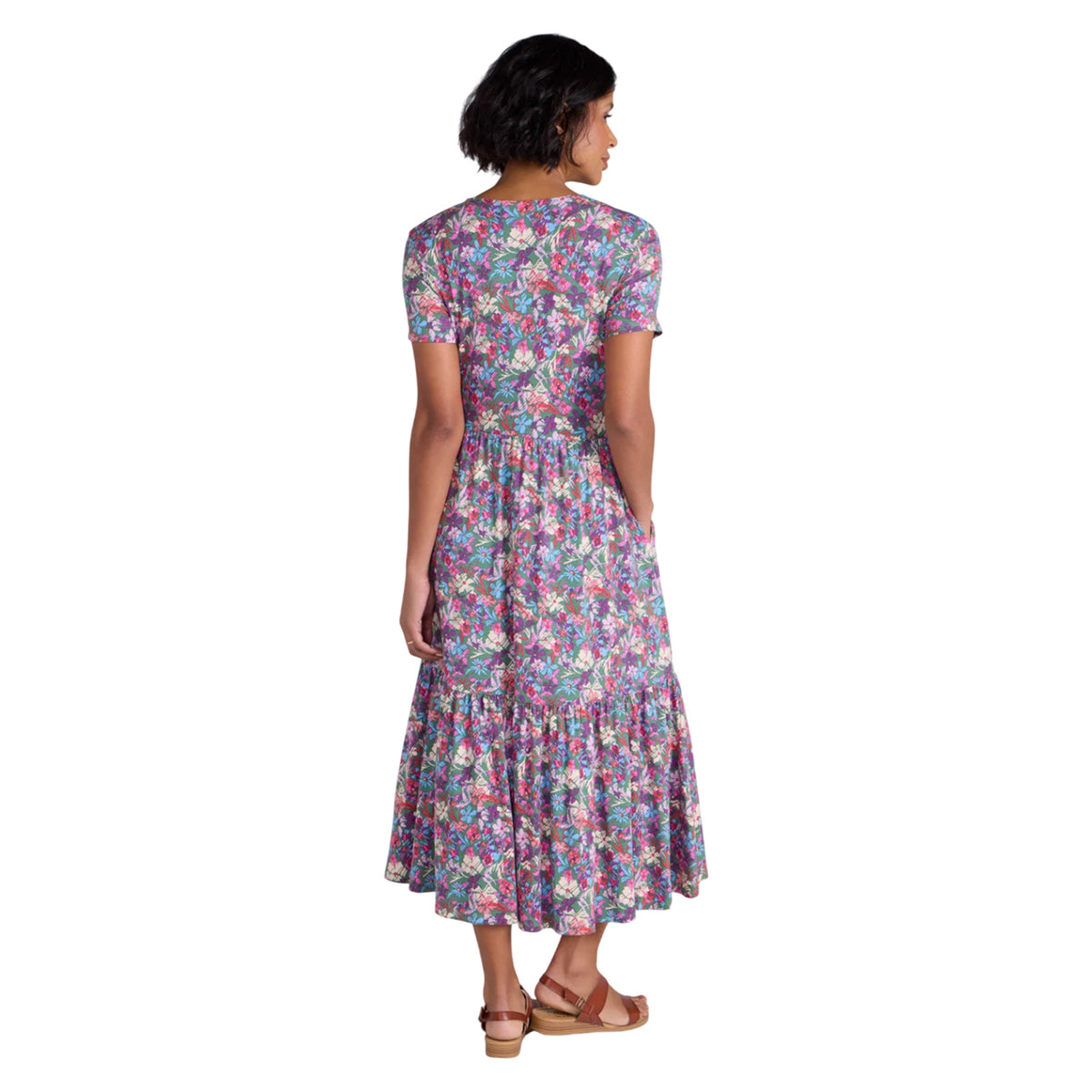 Multicoloured - Back - Mountain Warehouse Womens-Ladies Sardinia Floral UV Tiered Dress