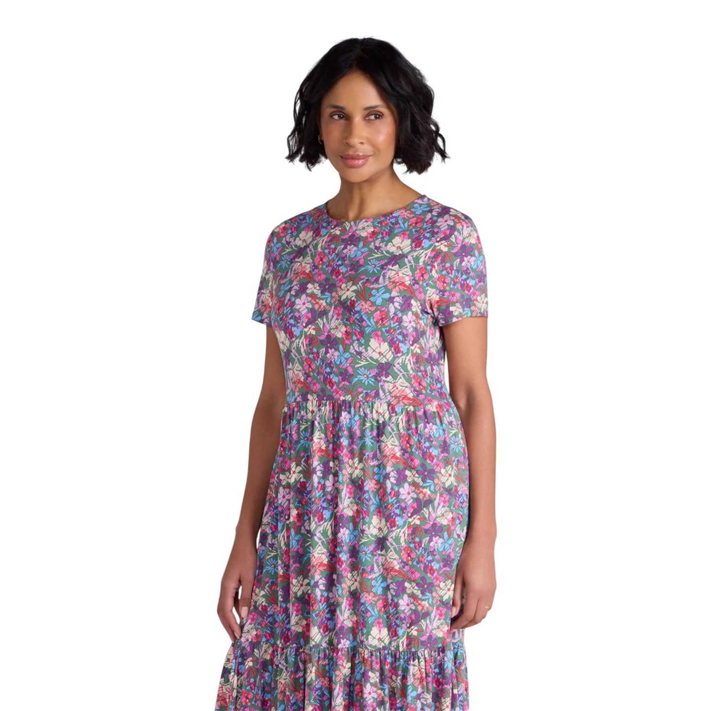 Multicoloured - Side - Mountain Warehouse Womens-Ladies Sardinia Floral UV Tiered Dress