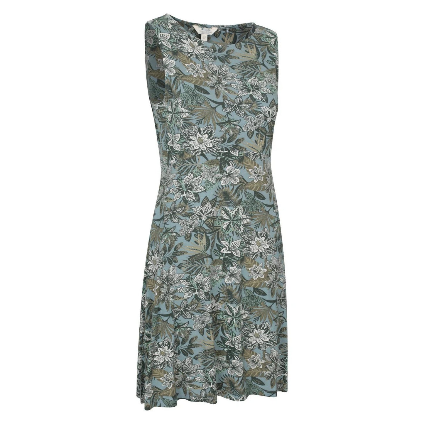 Khaki Green - Side - Mountain Warehouse Womens-Ladies Milos Floral Sleeveless Dress