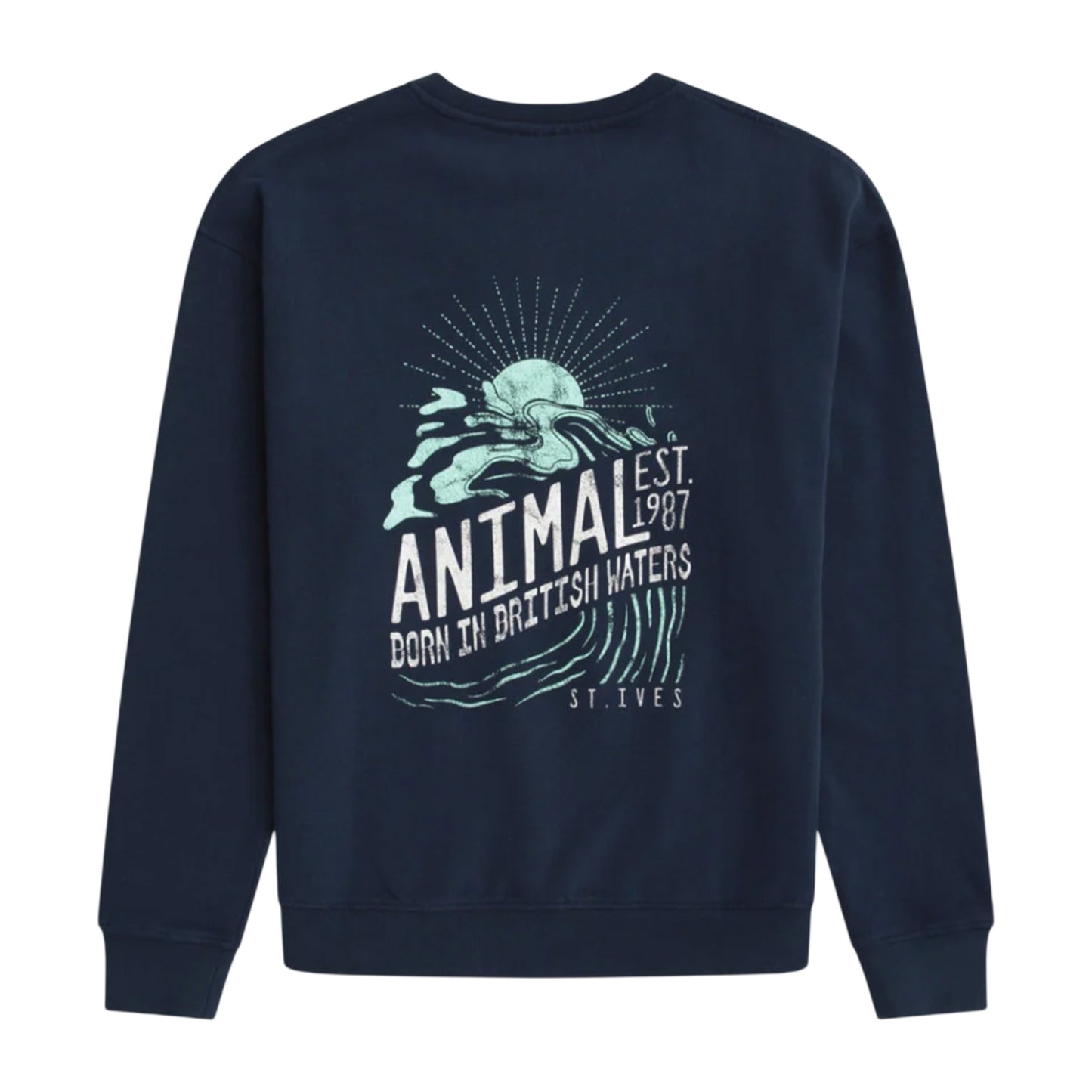 Navy - Back - Animal Mens St Ives Sweatshirt