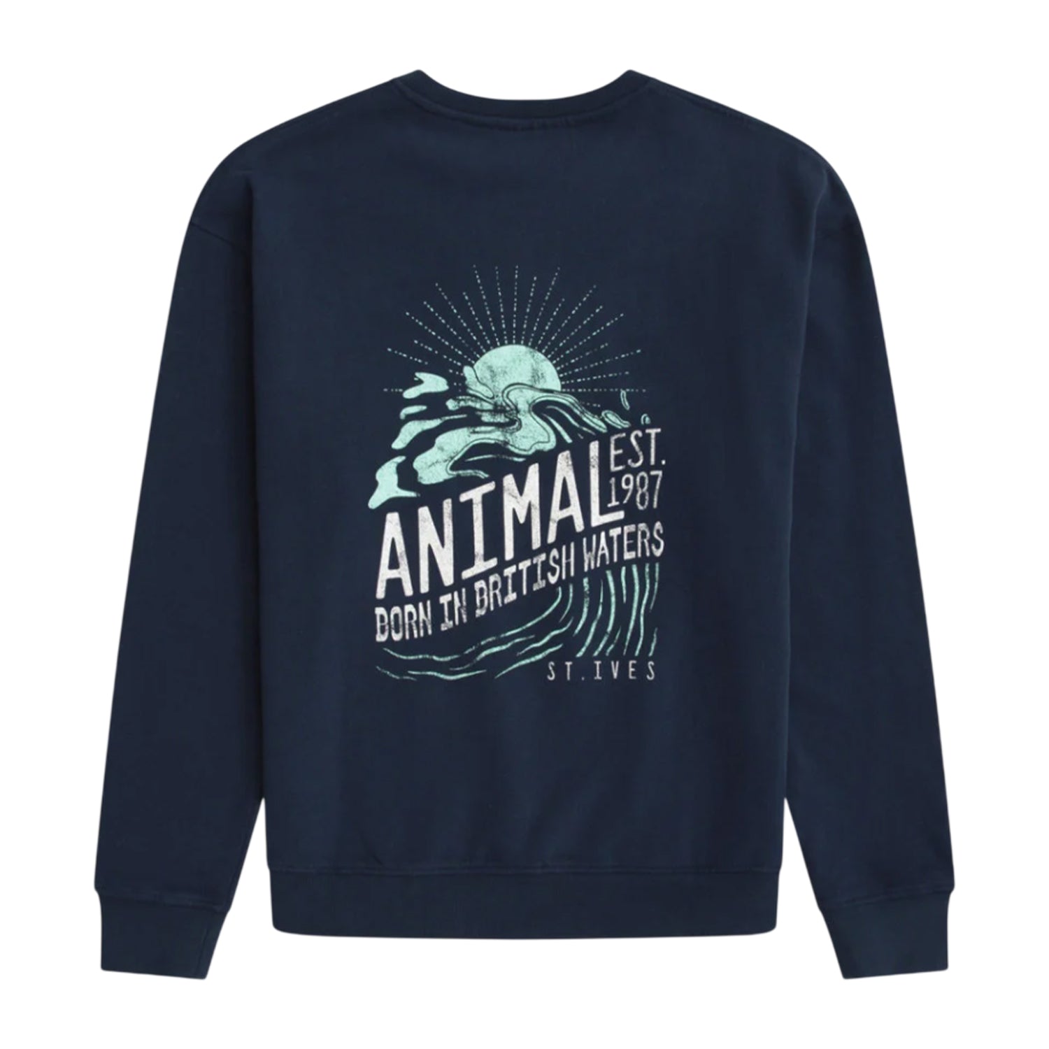 Navy - Back - Animal Mens St Ives Sweatshirt