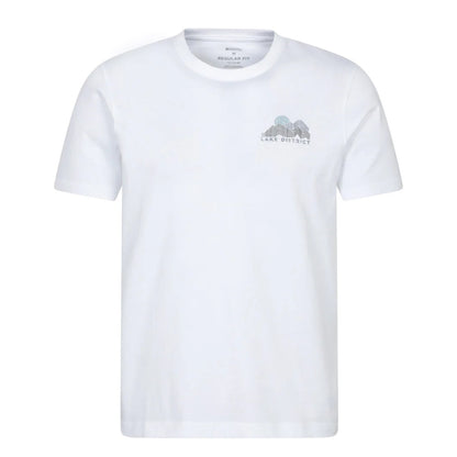 Off White - Front - Mountain Warehouse Mens Lake District Chest Print T-Shirt