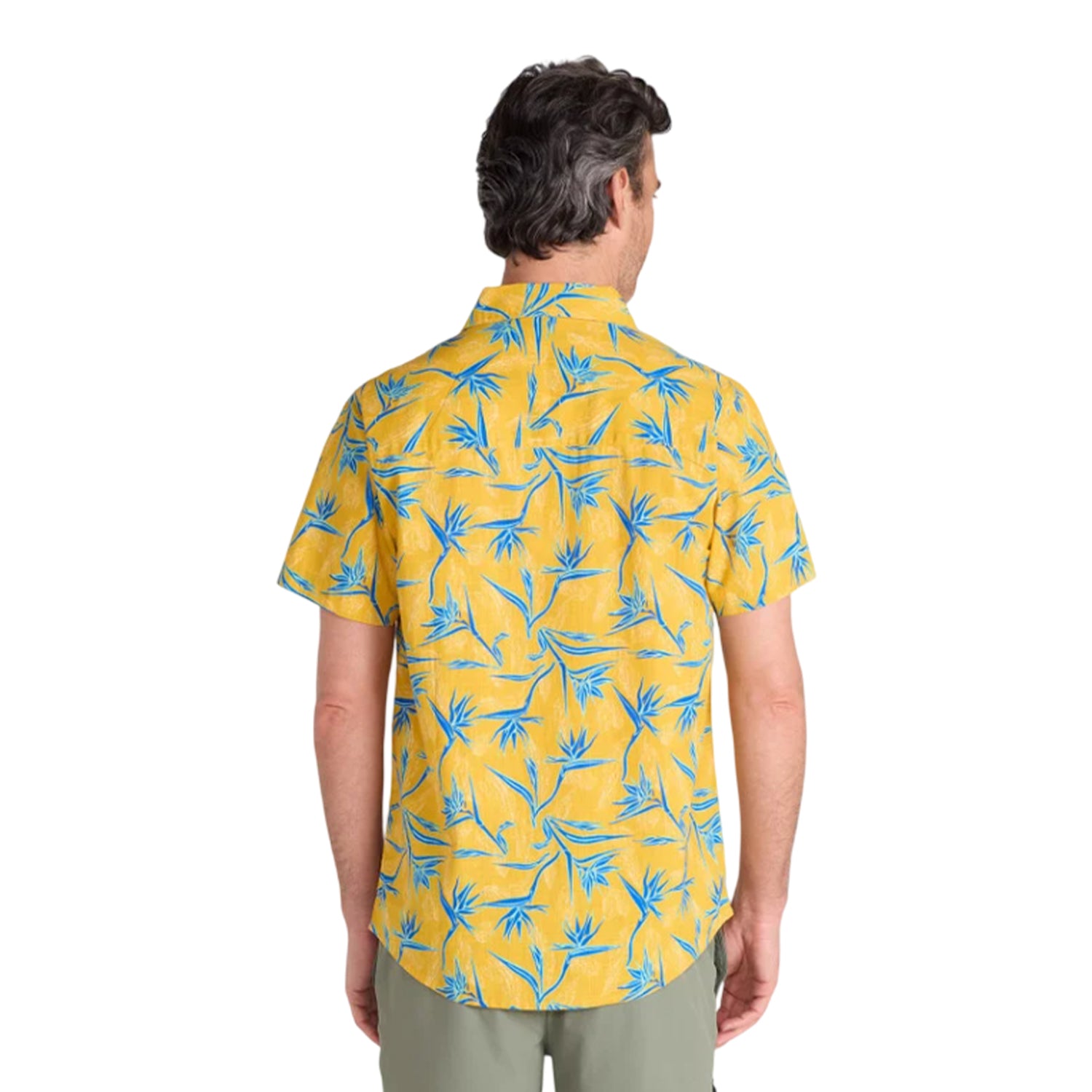 Mustard - Back - Mountain Warehouse Mens Tropical Tree Branch Short-Sleeved Shirt