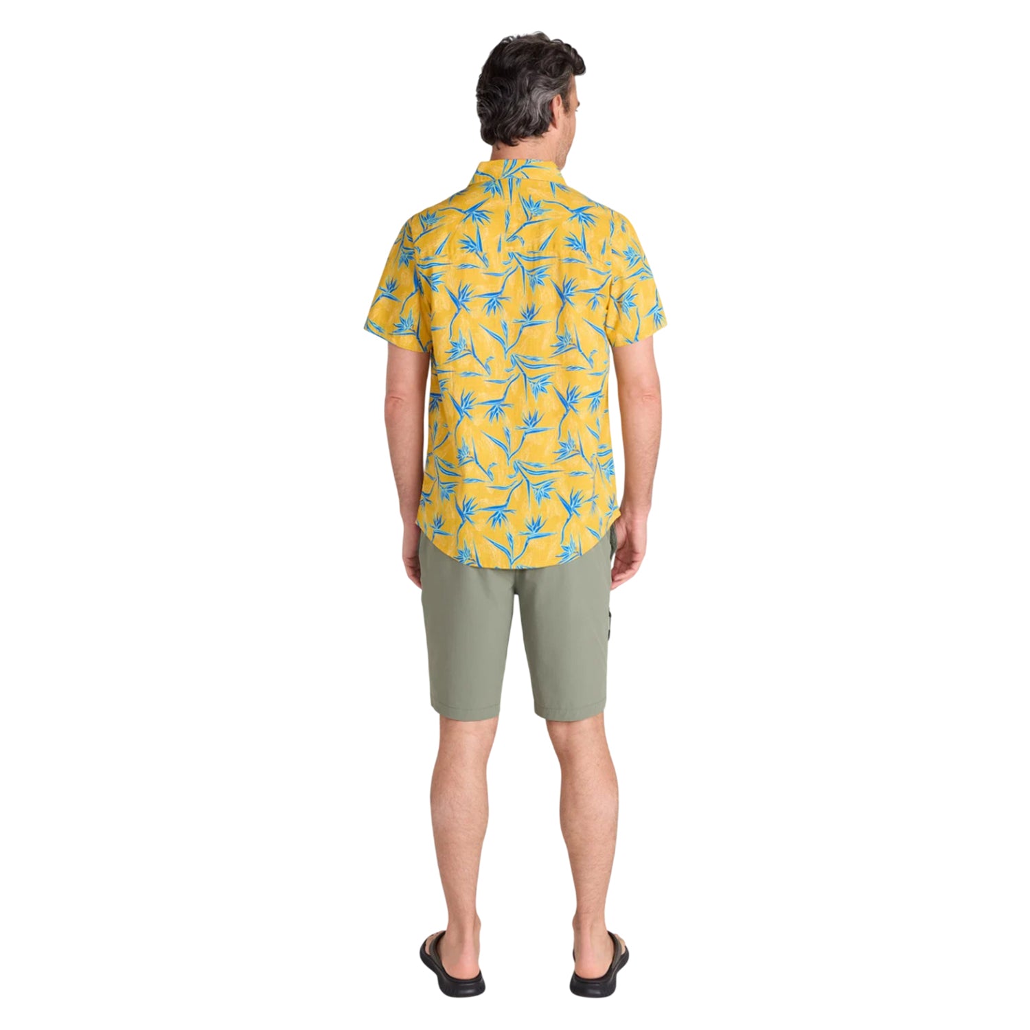 Mustard - Lifestyle - Mountain Warehouse Mens Tropical Tree Branch Short-Sleeved Shirt