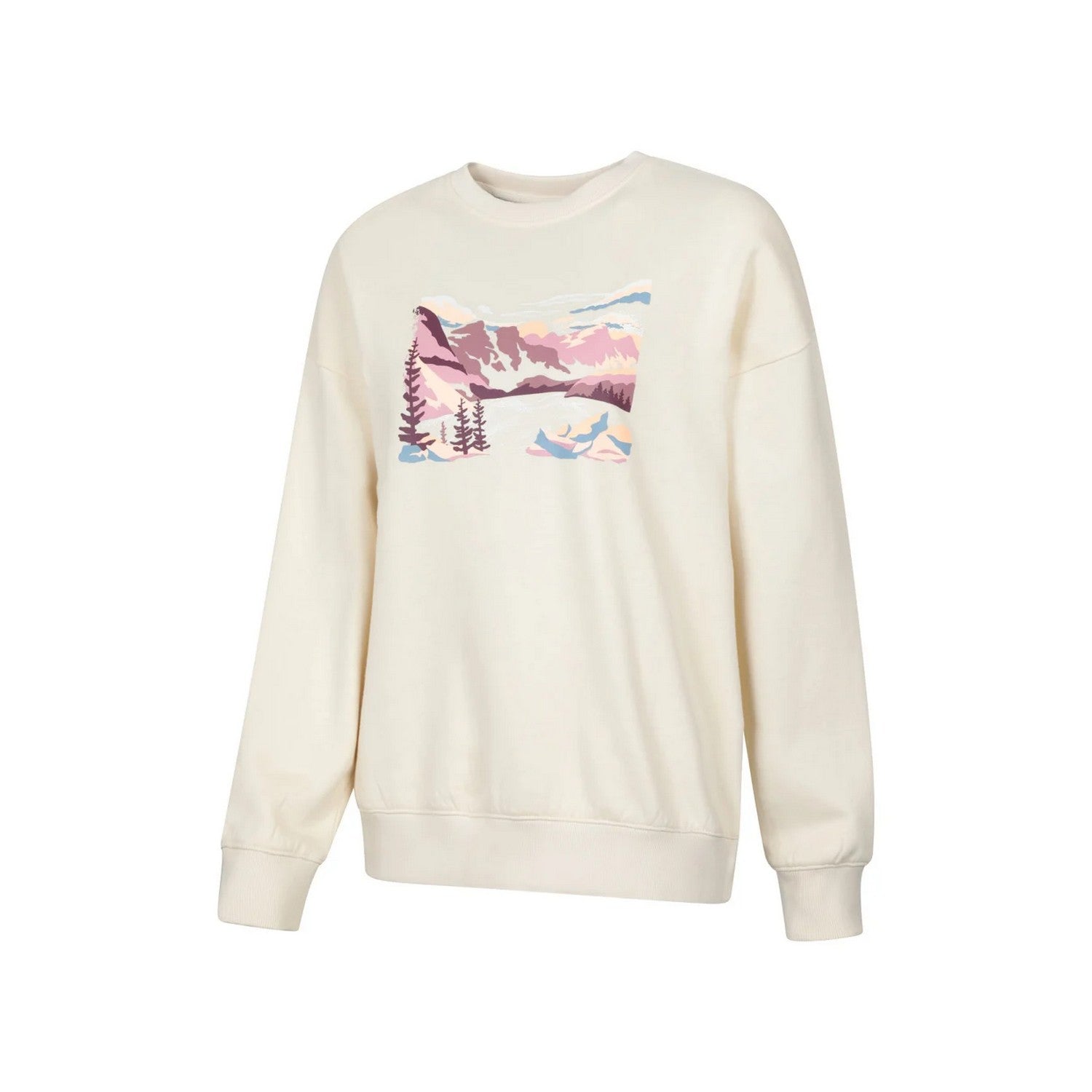 Beige - Side - Mountain Warehouse Womens-Ladies Mountain Relaxed Fit Sweatshirt