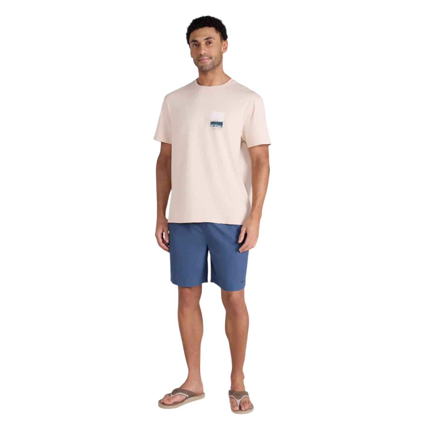 Cream - Side - Mountain Warehouse Mens Chase Graphic Relaxed Fit T-Shirt