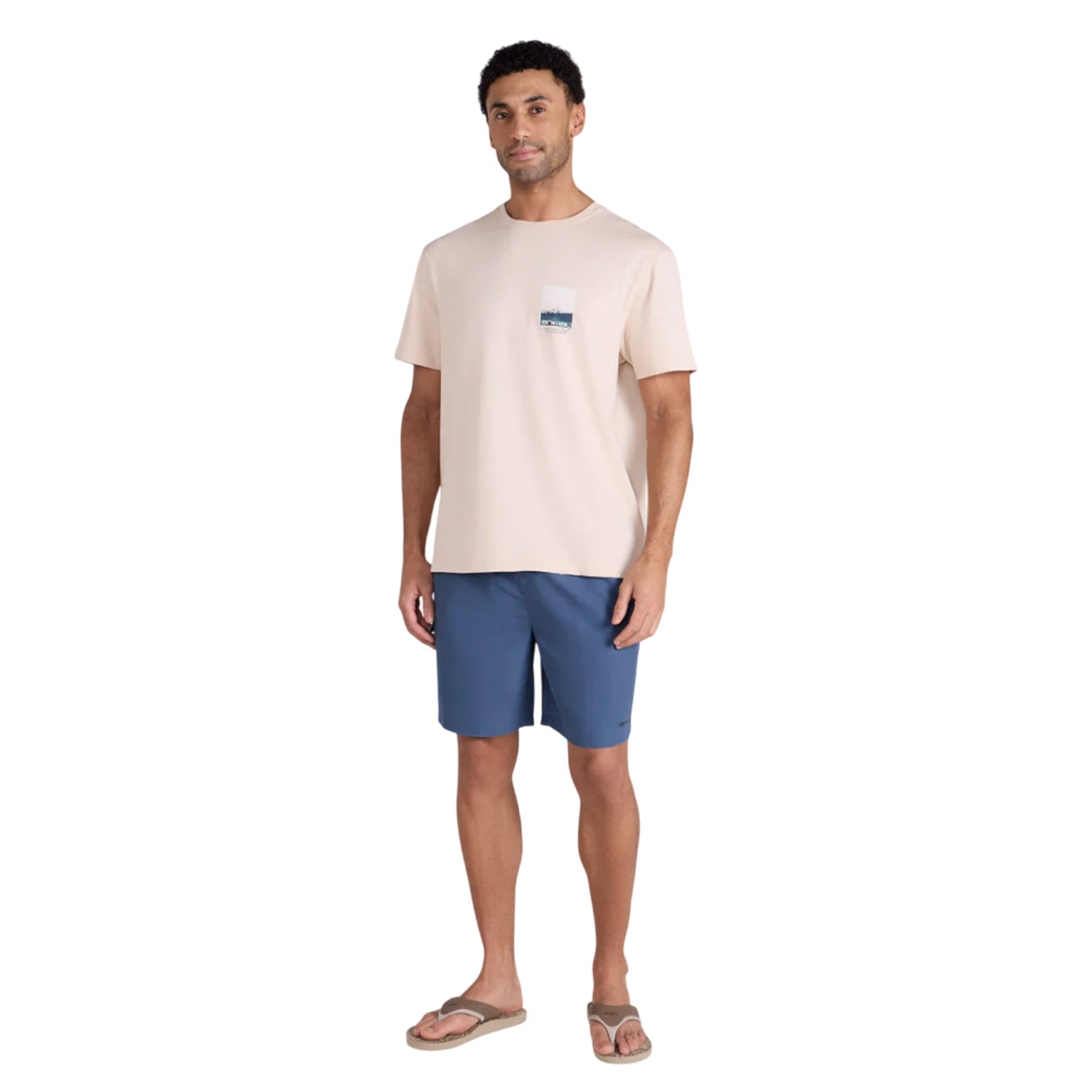 Cream - Side - Mountain Warehouse Mens Chase Graphic Relaxed Fit T-Shirt