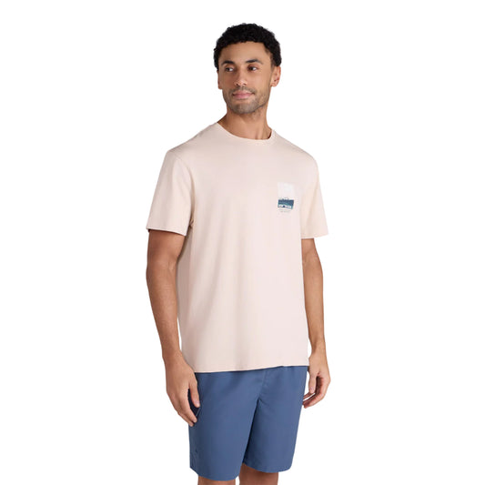 Cream - Front - Mountain Warehouse Mens Chase Graphic Relaxed Fit T-Shirt