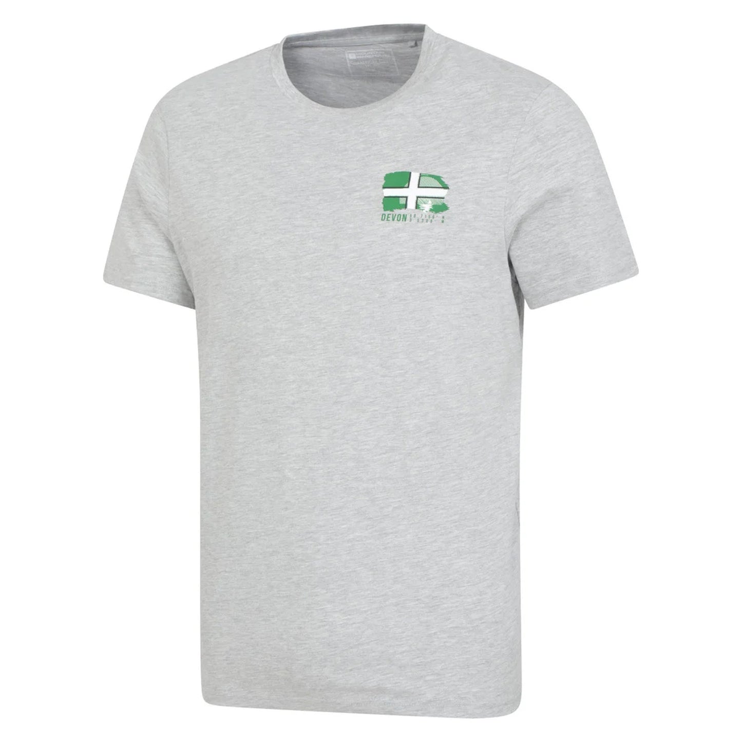 Grey - Side - Mountain Warehouse Mens Devon Flag Short-Sleeved T-Shirt