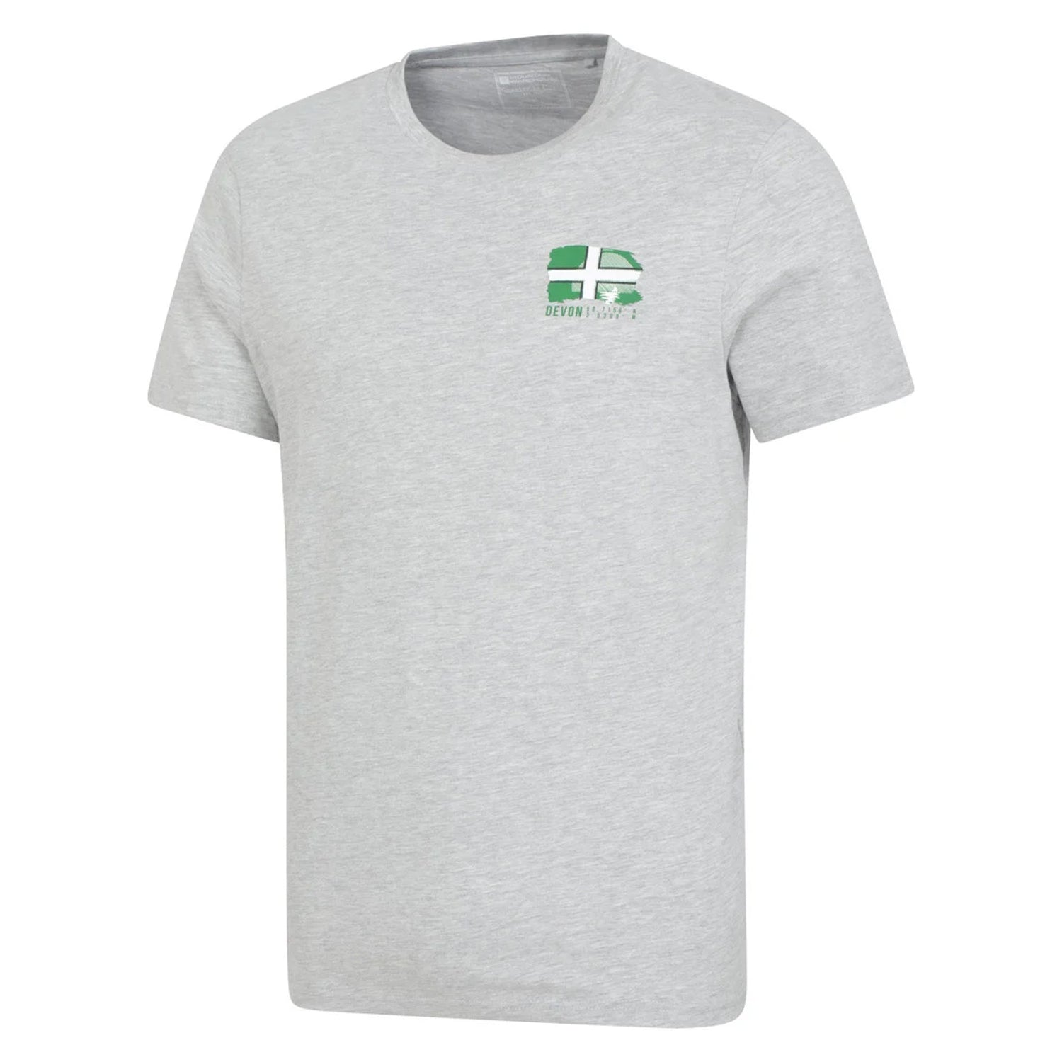 Grey - Side - Mountain Warehouse Mens Devon Flag Short-Sleeved T-Shirt