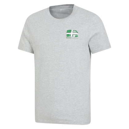 Grey - Side - Mountain Warehouse Mens Devon Flag Short-Sleeved T-Shirt