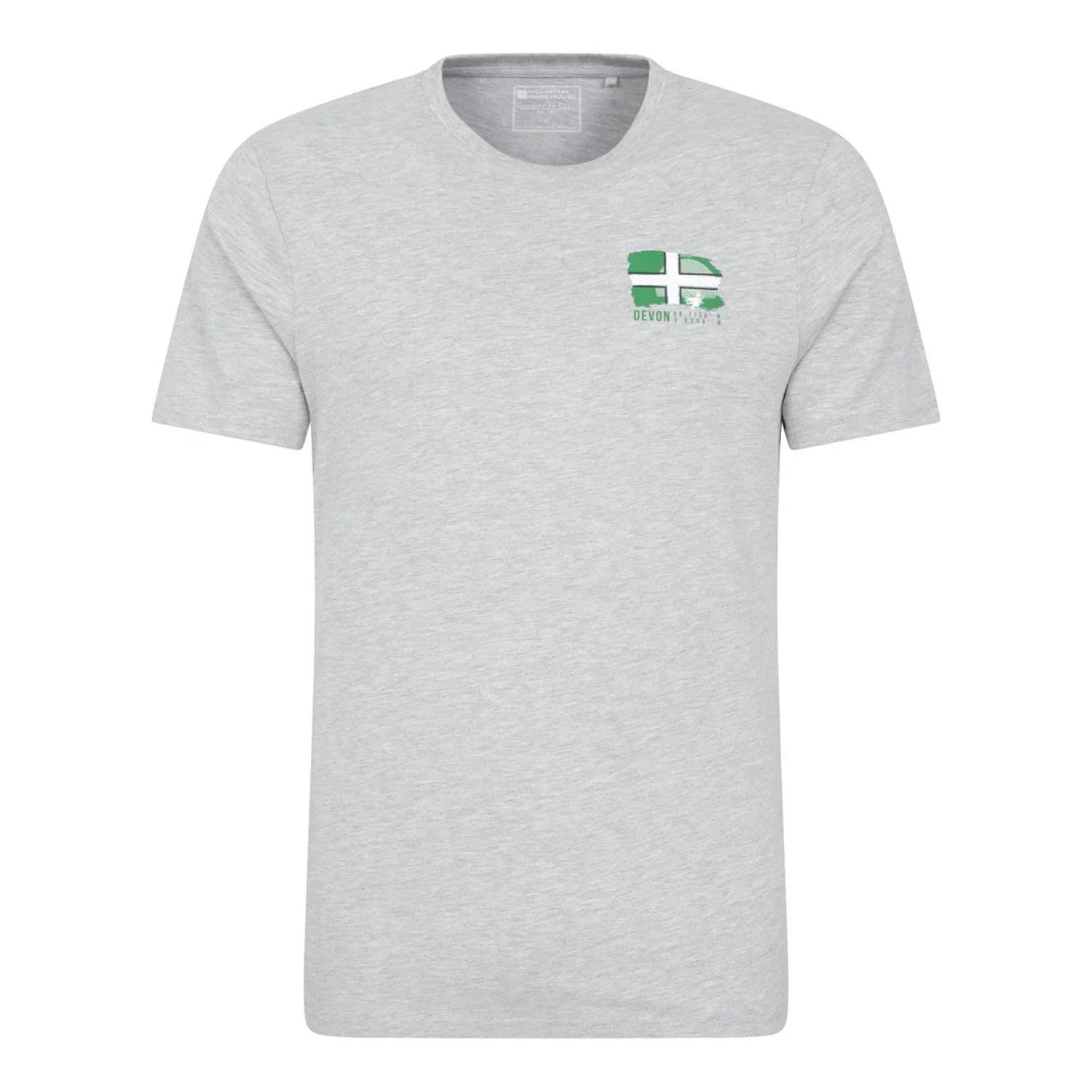 Grey - Front - Mountain Warehouse Mens Devon Flag Short-Sleeved T-Shirt