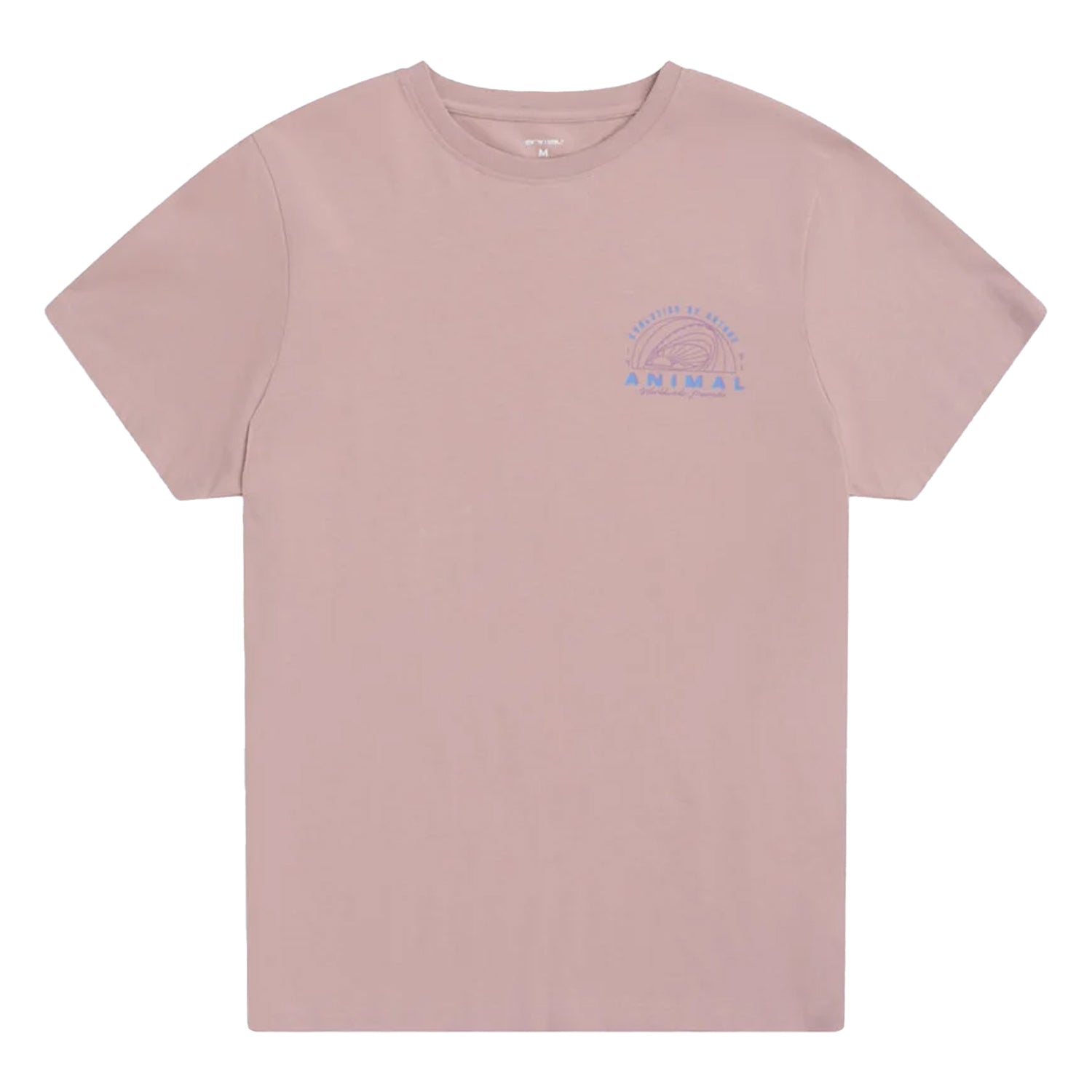 Pink - Front - Animal Mens Jacob Back Print T-Shirt