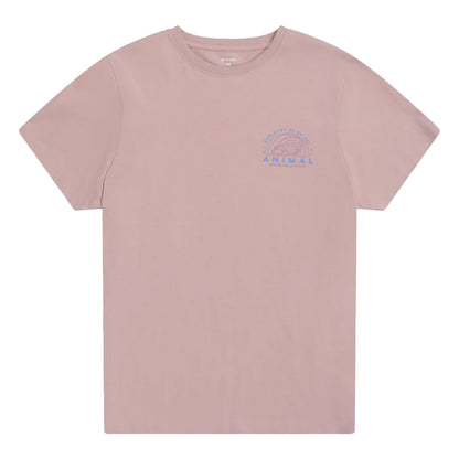 Pink - Front - Animal Mens Jacob Back Print T-Shirt