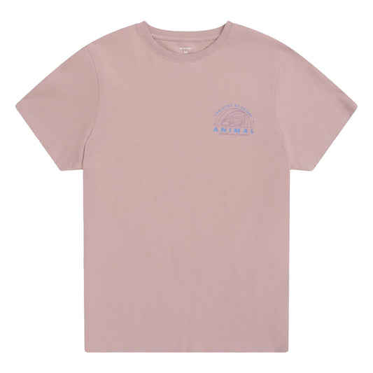 Pink - Front - Animal Mens Jacob Back Print T-Shirt