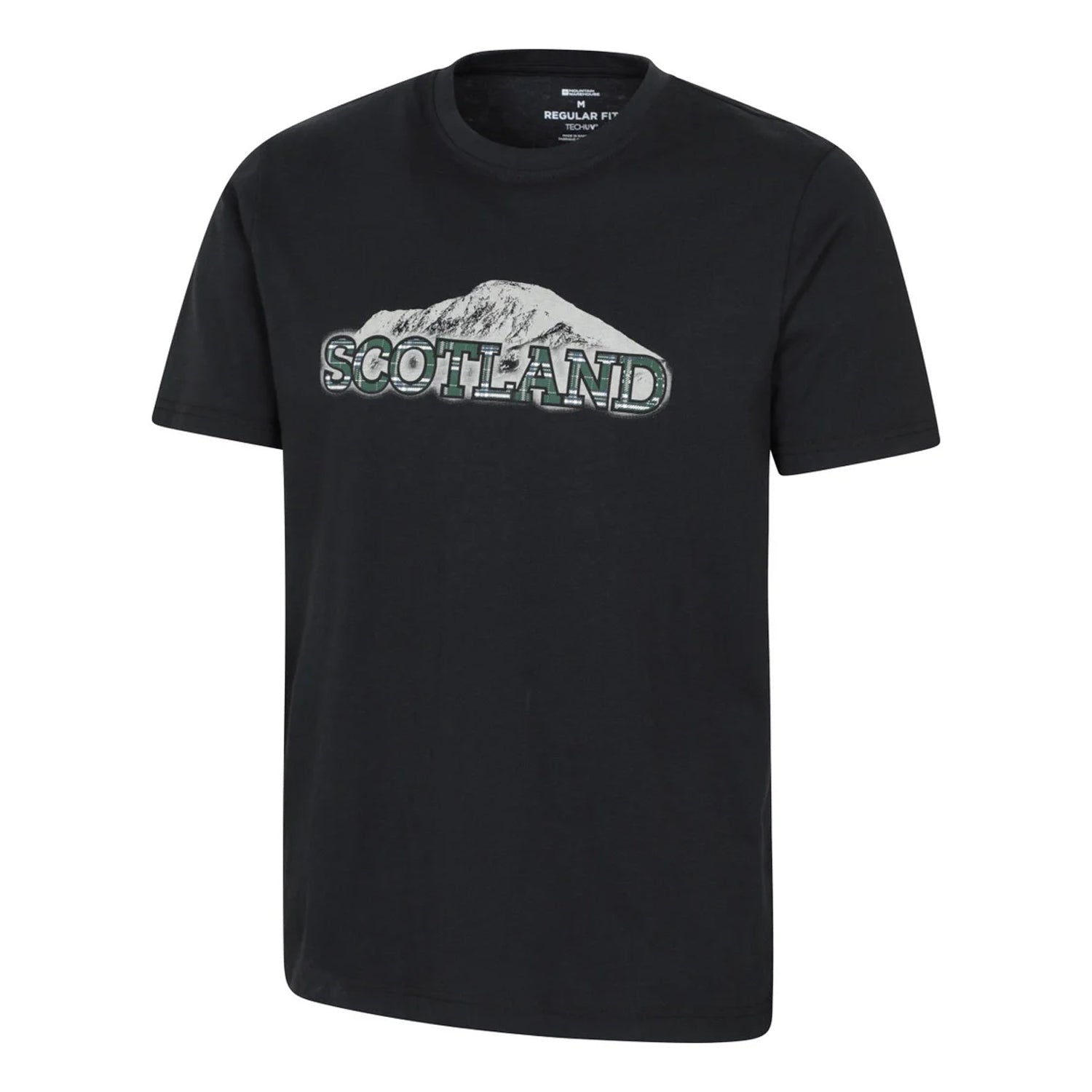 Black - Side - Mountain Warehouse Mens Scotland Short-Sleeved T-Shirt