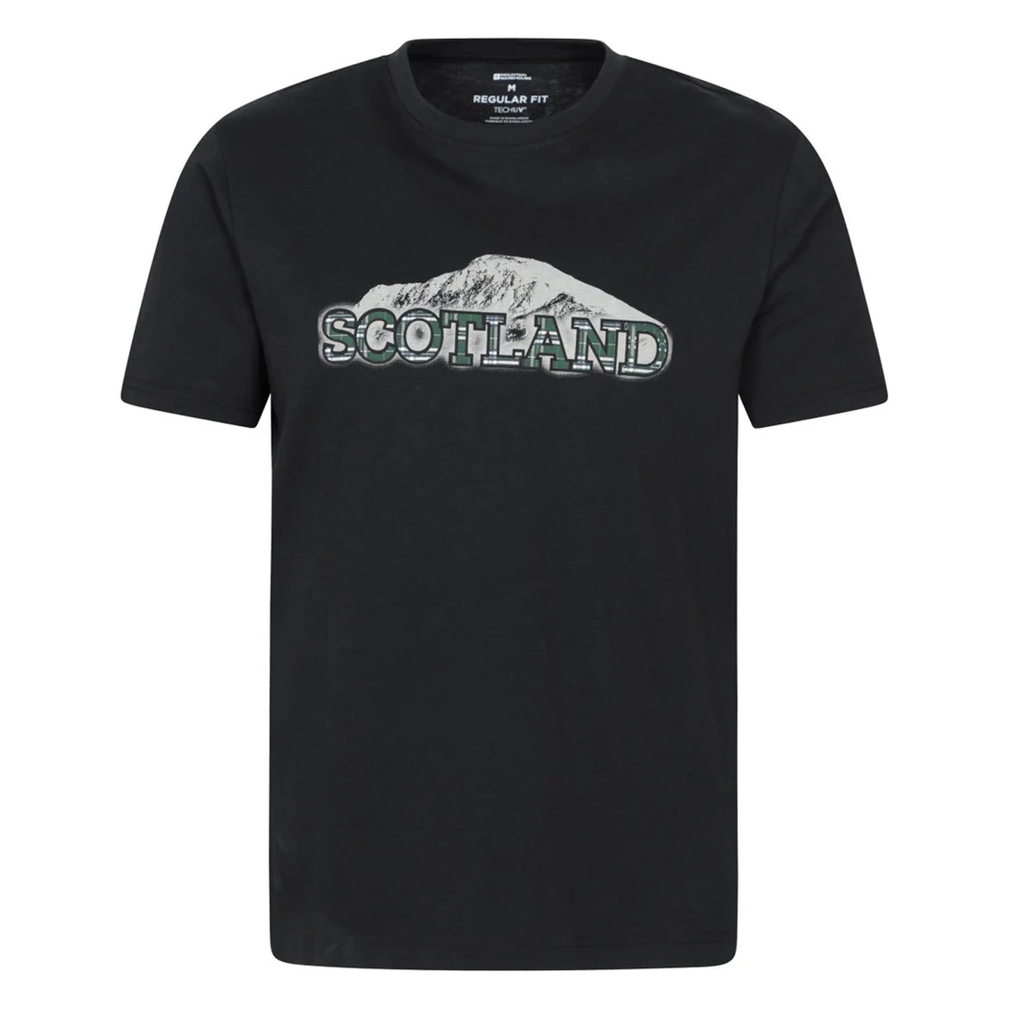 Black - Front - Mountain Warehouse Mens Scotland Short-Sleeved T-Shirt