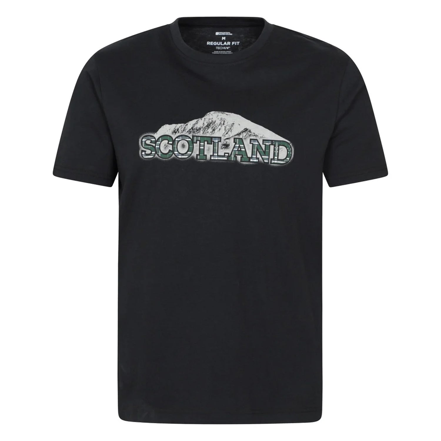 Black - Front - Mountain Warehouse Mens Scotland Short-Sleeved T-Shirt