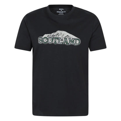 Black - Front - Mountain Warehouse Mens Scotland Short-Sleeved T-Shirt