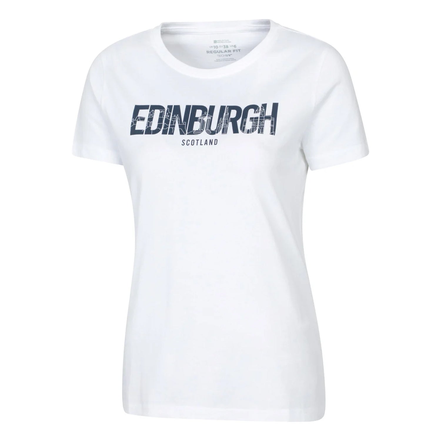 White - Side - Mountain Warehouse Womens-Ladies Edinburgh Relaxed Fit T-Shirt