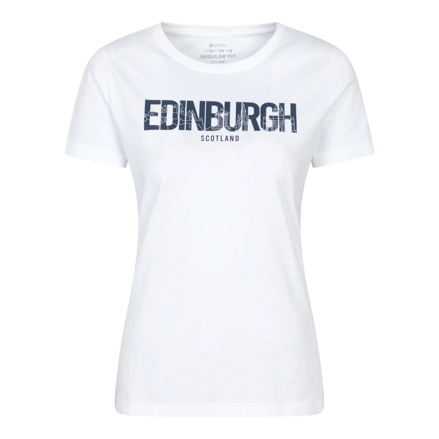 White - Front - Mountain Warehouse Womens-Ladies Edinburgh Relaxed Fit T-Shirt