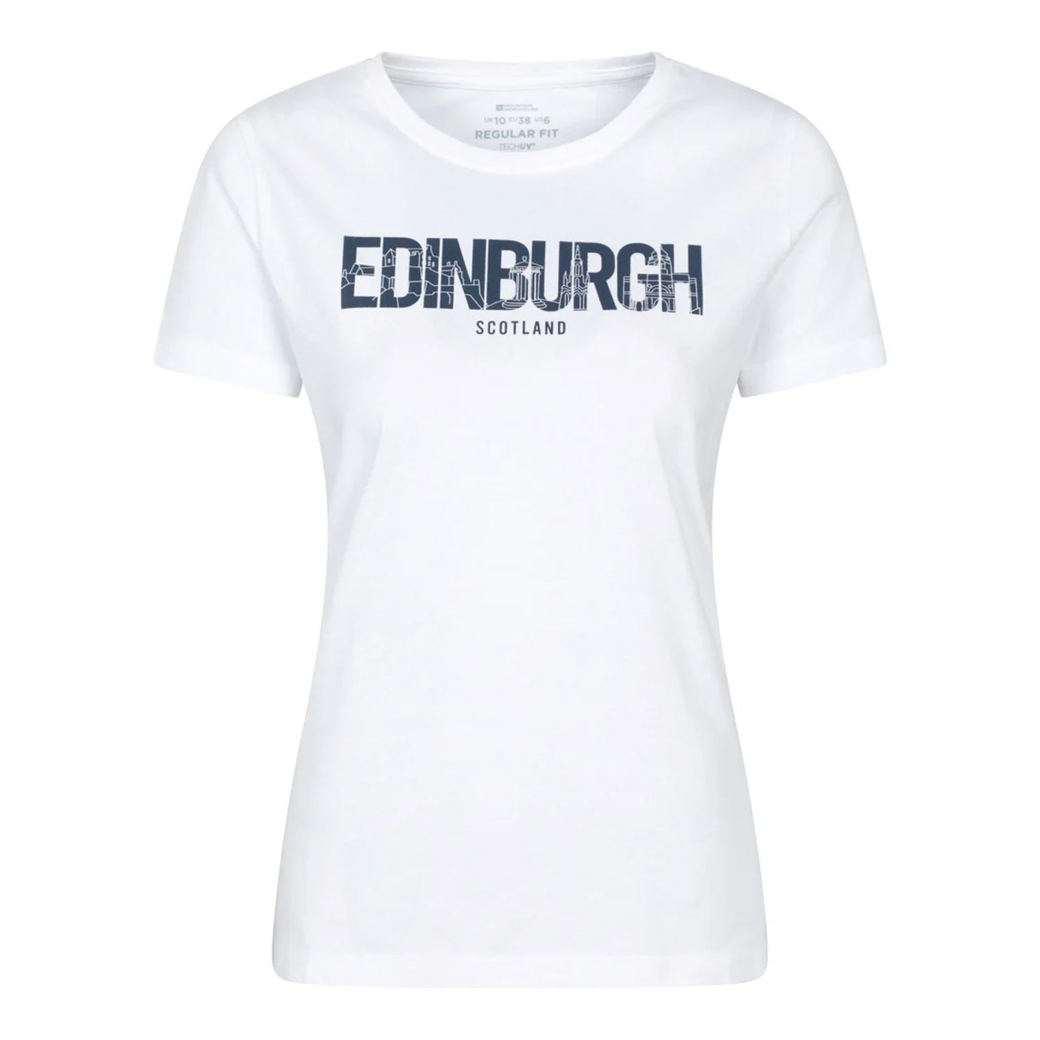 White - Front - Mountain Warehouse Womens-Ladies Edinburgh Relaxed Fit T-Shirt