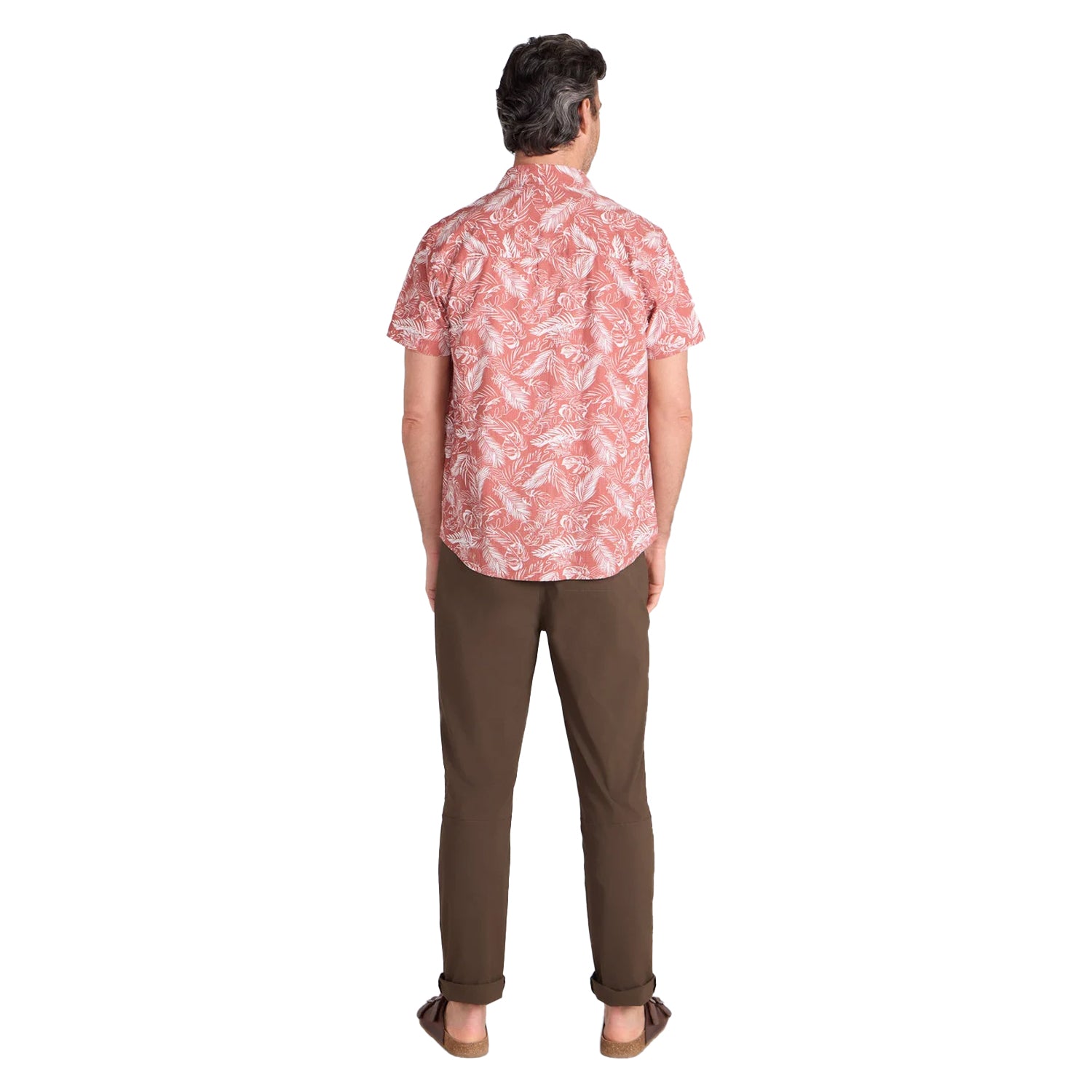 Rust - Lifestyle - Mountain Warehouse Mens Tropical Leaves Short-Sleeved Shirt