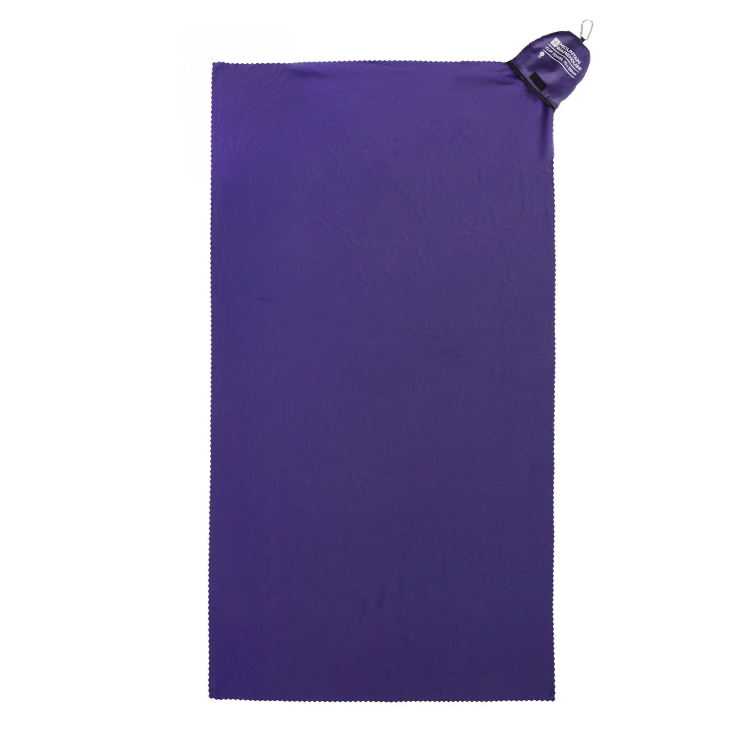 Purple - Back - Mountain Warehouse Plain Clip Travel Towel