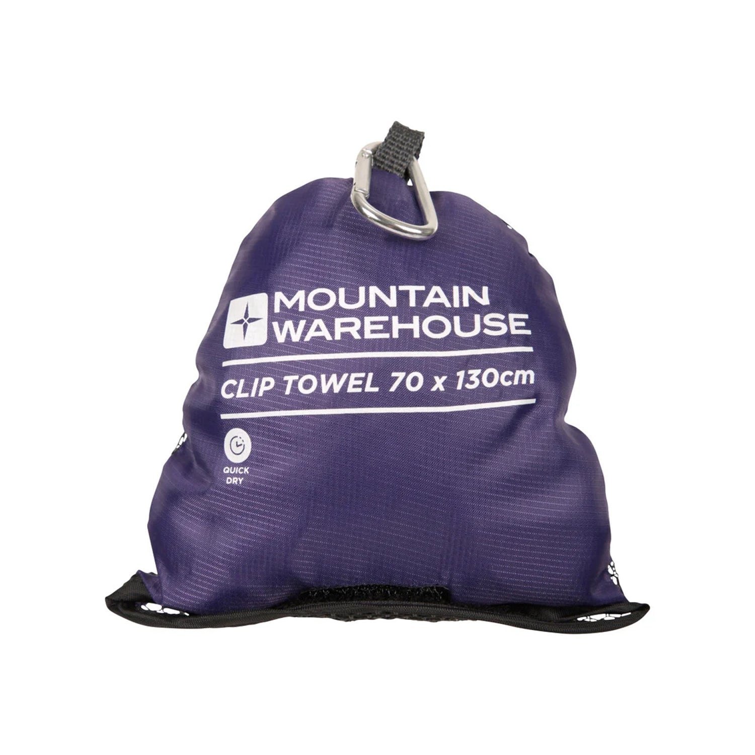 Purple - Lifestyle - Mountain Warehouse Plain Clip Travel Towel
