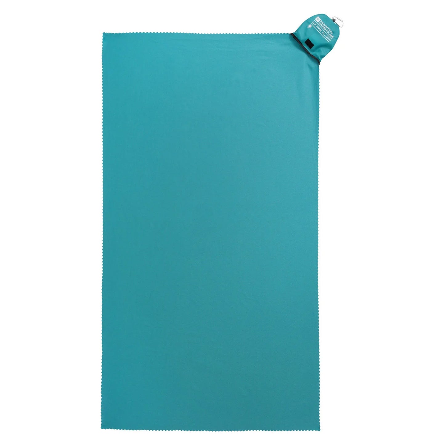 Teal - Back - Mountain Warehouse Plain Clip Travel Towel
