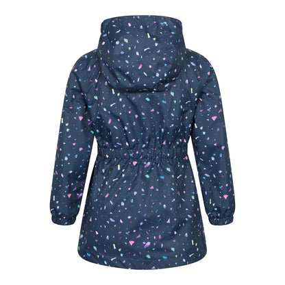 Navy - Back - Mountain Warehouse Childrens-Kids Dale Unicorn Lightweight Waterproof Jacket