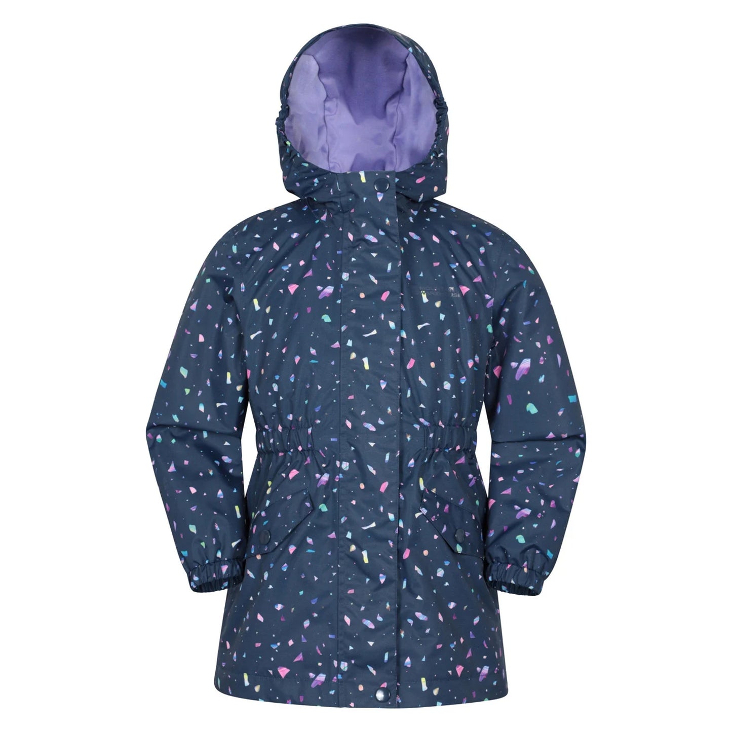 Navy - Front - Mountain Warehouse Childrens-Kids Dale Unicorn Lightweight Waterproof Jacket