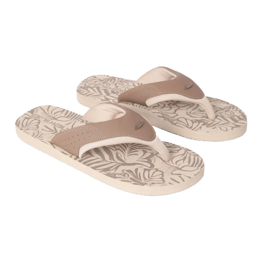 Beige - Front - Animal Mens Jekyl Leaves Flip Flops