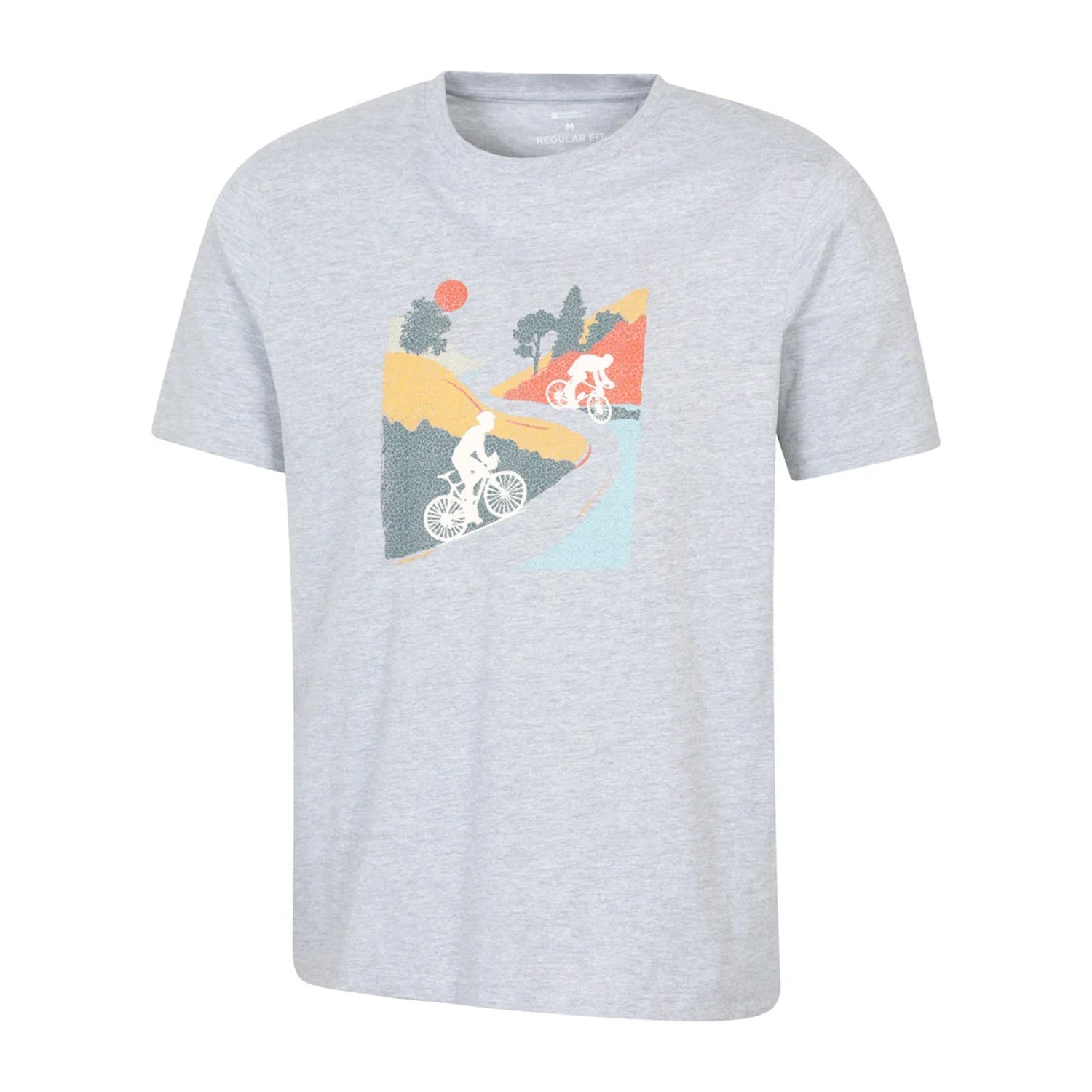 Alloy Grey - Side - Mountain Warehouse Unisex Adult Mountain Bike Cotton T-Shirt
