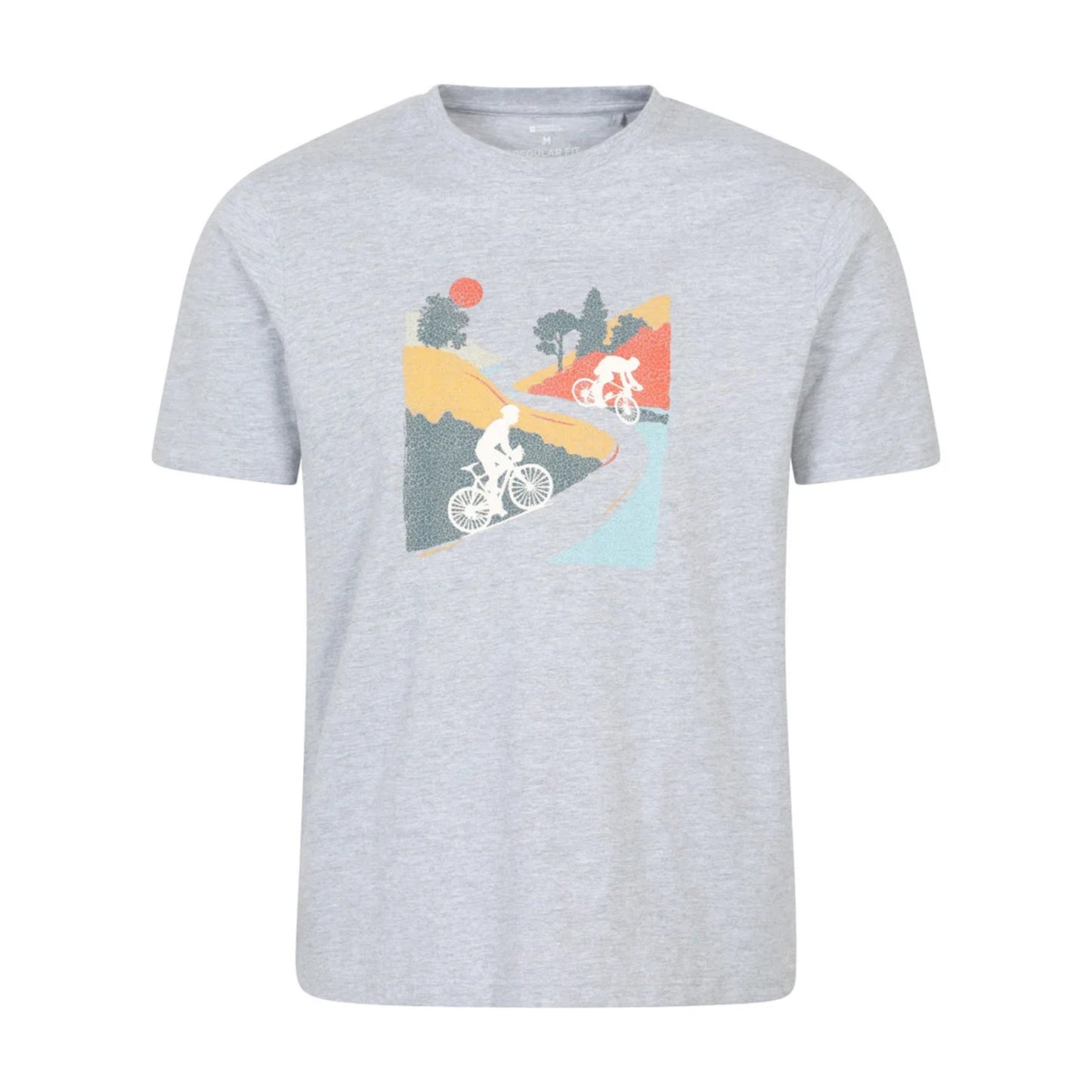 Alloy Grey - Front - Mountain Warehouse Unisex Adult Mountain Bike Cotton T-Shirt
