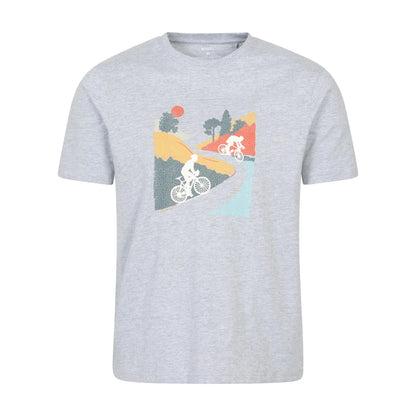 Alloy Grey - Front - Mountain Warehouse Unisex Adult Mountain Bike Cotton T-Shirt